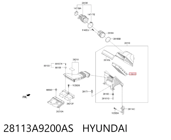 Filtr powietrza 28113A9200AS Hyundai/Kia