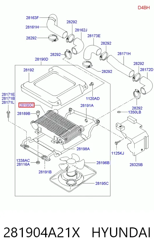 Chłodnica intercoolera Hyundai H200 