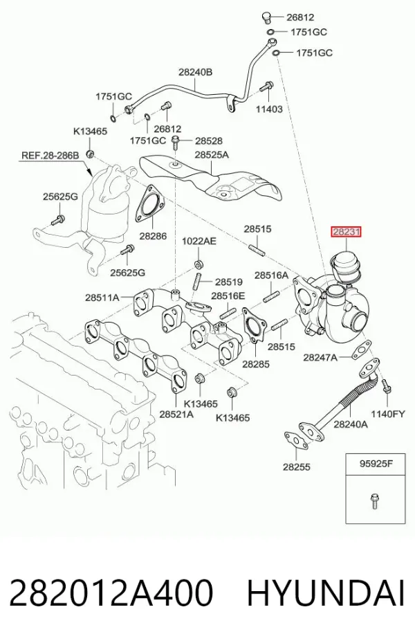 Turbina 282012A400 Hyundai/Kia