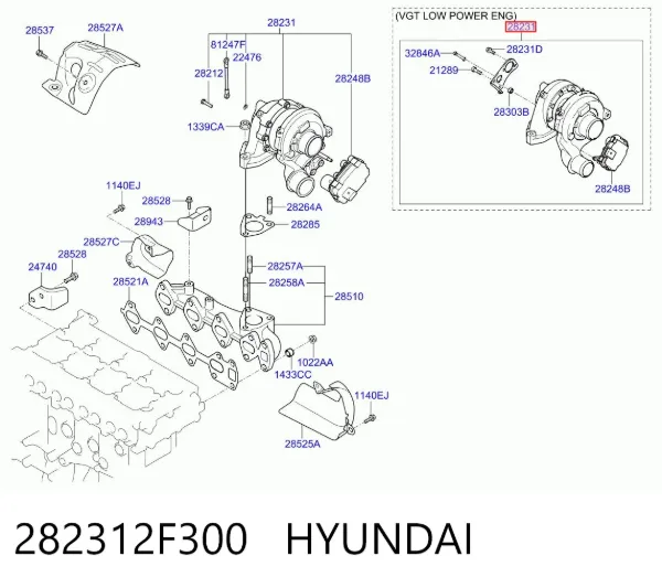 Turbina 282312F300 Hyundai/Kia