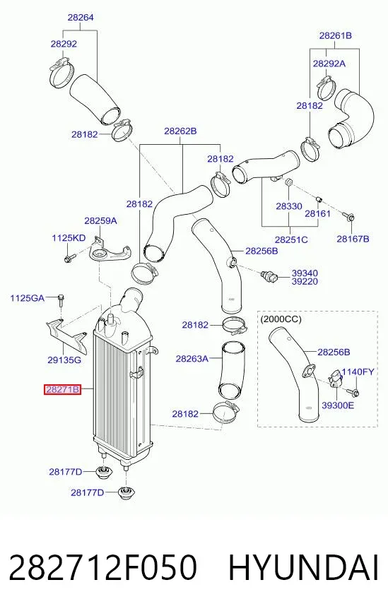 Chłodnica intercoolera 282712F050 Hyundai/Kia