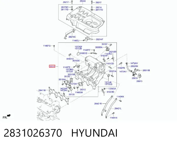 Kolektor ssący Hyundai Accent III