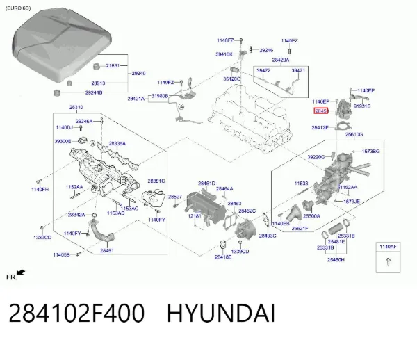 Zawór recyrkulacji spalin EGR 284102F400 Hyundai/Kia