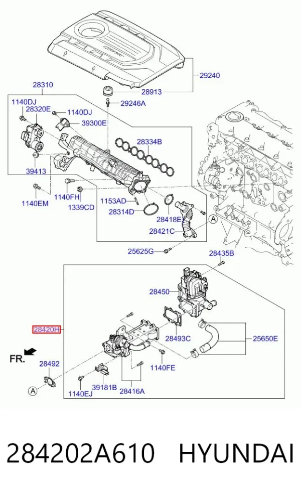 Zawór recyrkulacji spalin EGR 284202A610 Hyundai/Kia