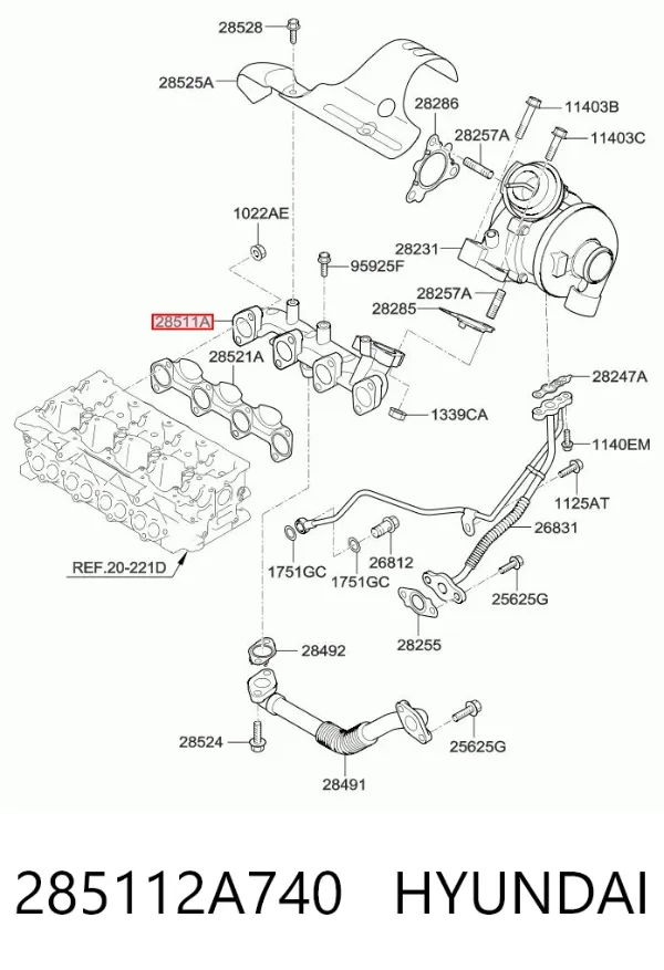 Kolektor wydechowy KIA Sportage III
