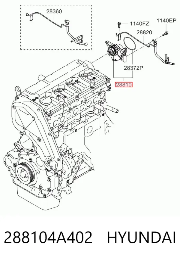 Pompa podciśnienia 288104A402 Hyundai/Kia