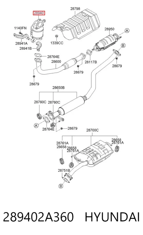 Konwerter-katalizator Hyundai Matrix FC