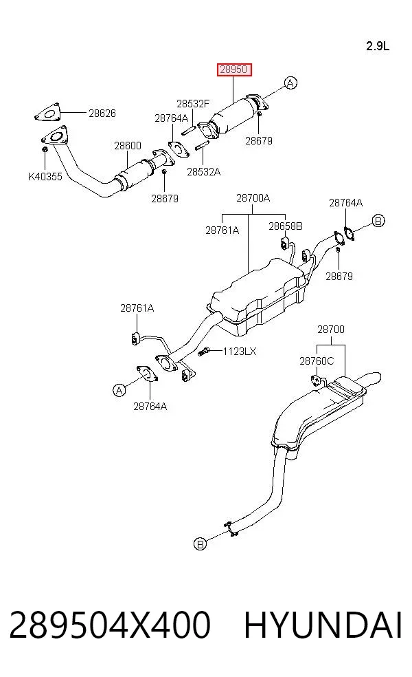 Konwerter-katalizator Hyundai Terracan HP