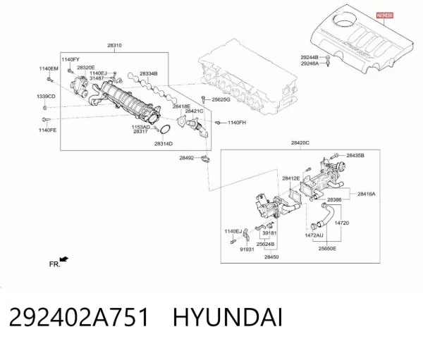 Pokrywa silnika dekoracyjna KIA Sportage III