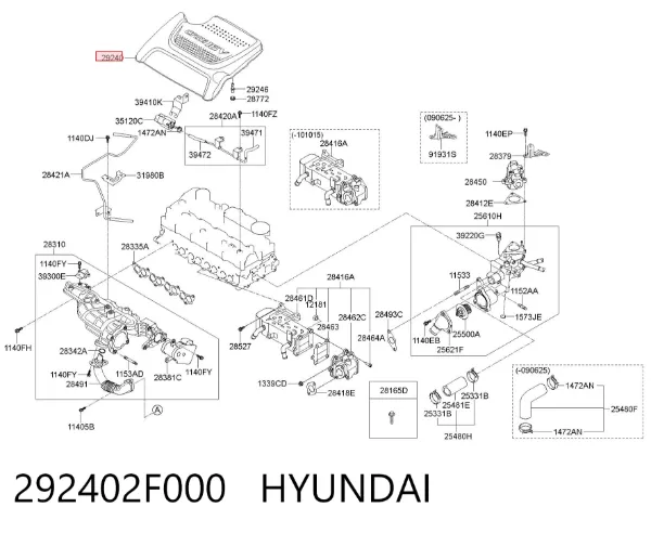 Pokrywa silnika dekoracyjna Hyundai Tucson II