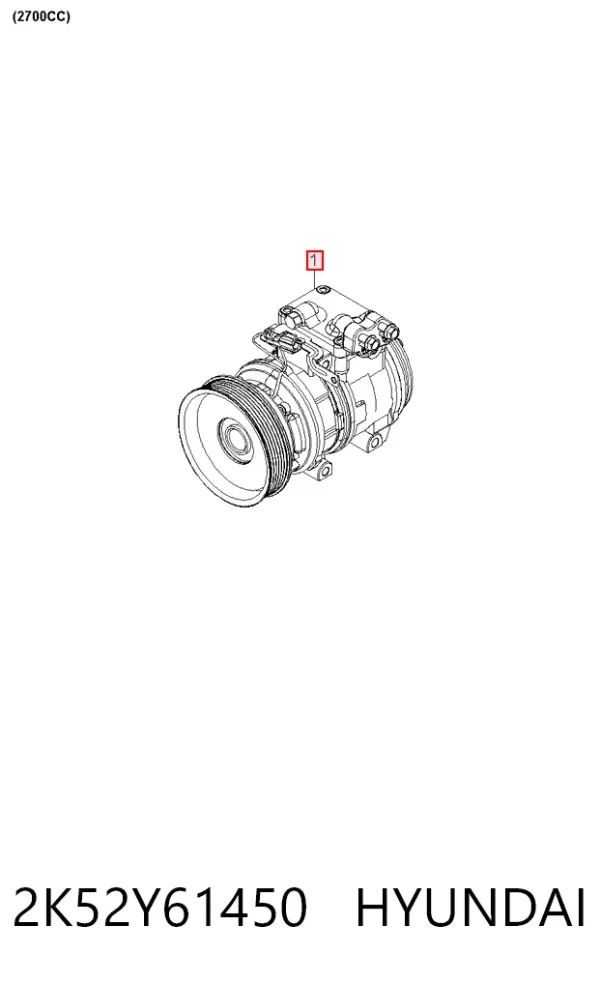 Sprężarka klimatyzacji 2K52Y61450 Hyundai/Kia