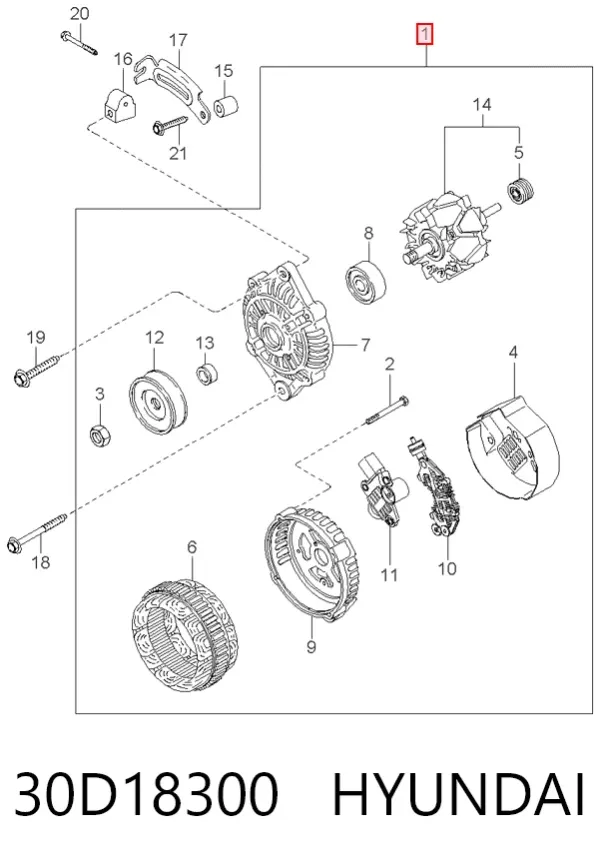 Alternator 30D18300 Hyundai/Kia