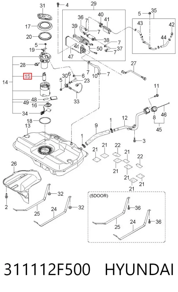 Element-turbina pompy paliwa 311112F500 Hyundai/Kia