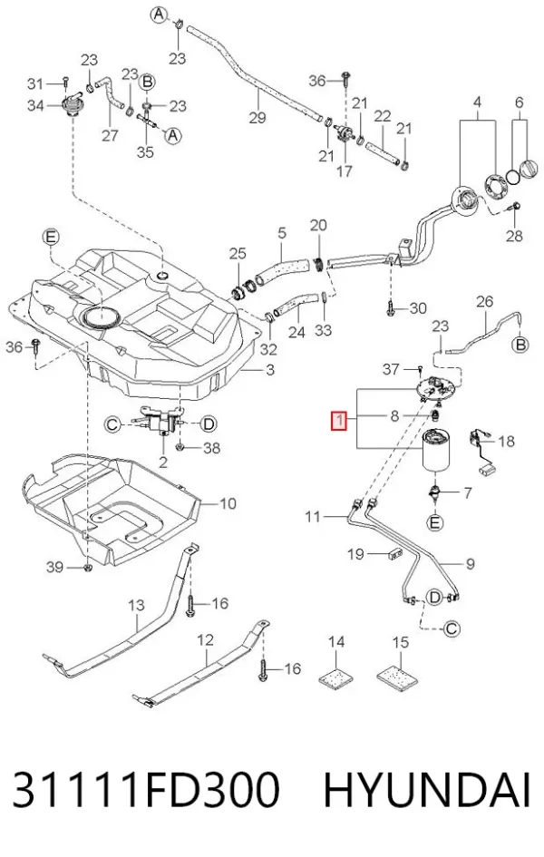 Element-turbina pompy paliwa 31111FD300 Hyundai/Kia