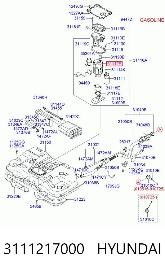 Filtr paliwa 3111217000 Hyundai/Kia