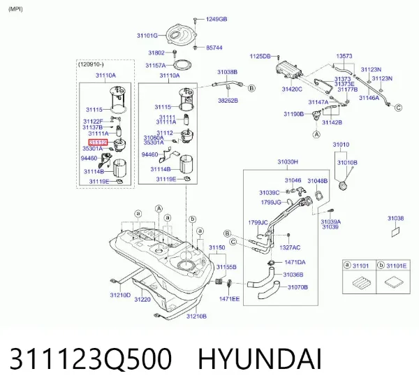 Filtr paliwa 311123Q500 Hyundai/Kia