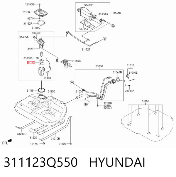Filtr paliwa 311123Q550 Hyundai/Kia