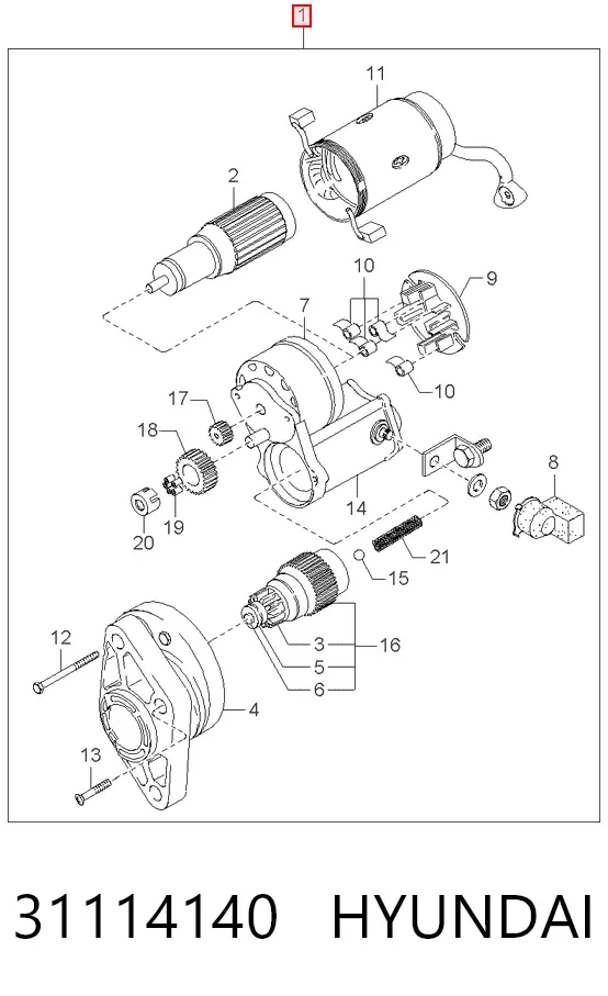 Rozrusznik 31114140 Hyundai/Kia