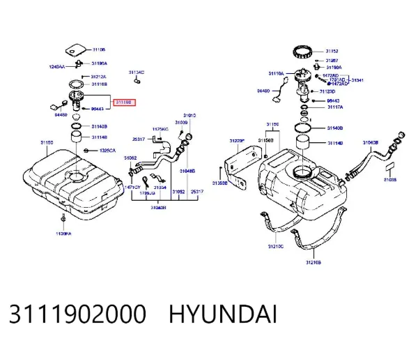 Element-turbina pompy paliwa 3111902000 Hyundai/Kia