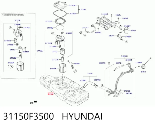 Zbiornik paliwa Hyundai Elantra VI