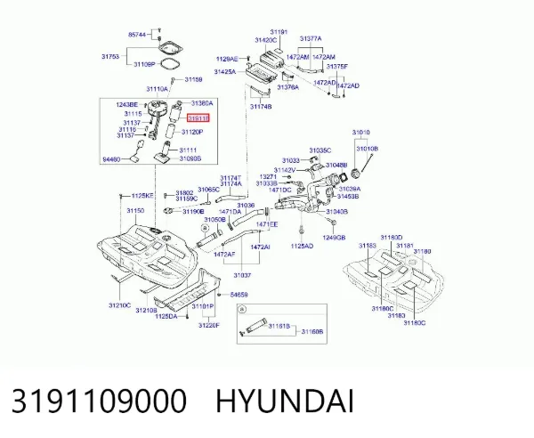 Filtr paliwa 3191109000 Hyundai/Kia