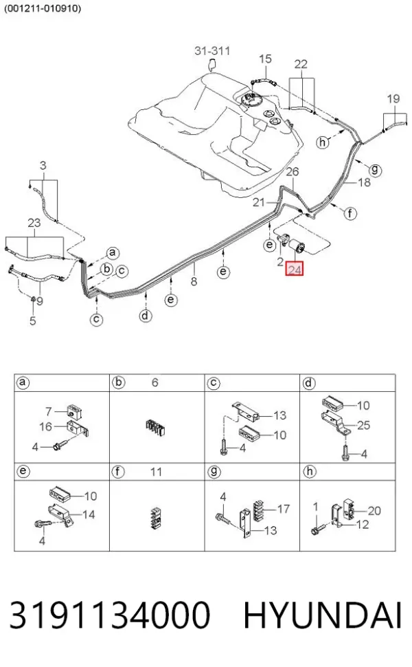 Filtr paliwa 3191134000 Hyundai/Kia