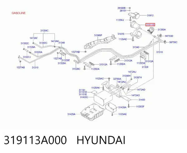 Filtr paliwa 319113A000 Hyundai/Kia