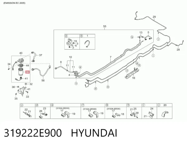 Filtr paliwa 319222E900 Hyundai/Kia