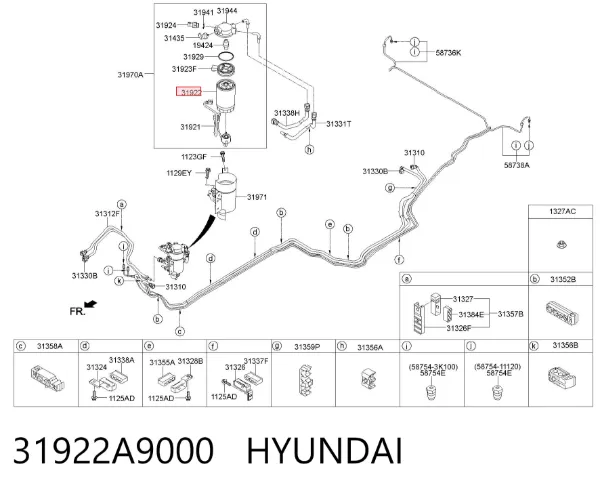 Filtr paliwa 31922A9000 Hyundai/Kia