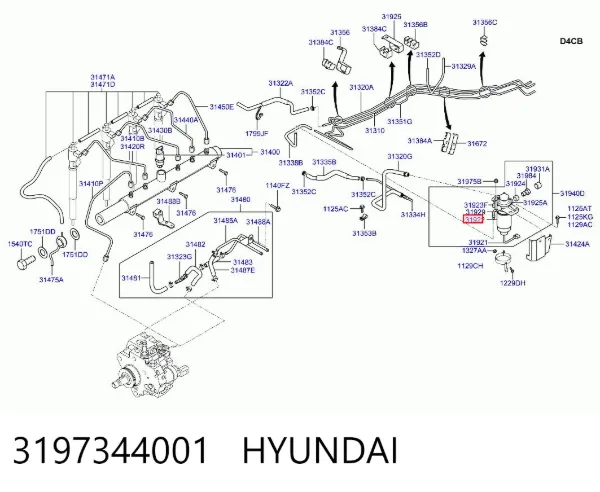 Filtr paliwa 3197344001 Hyundai/Kia