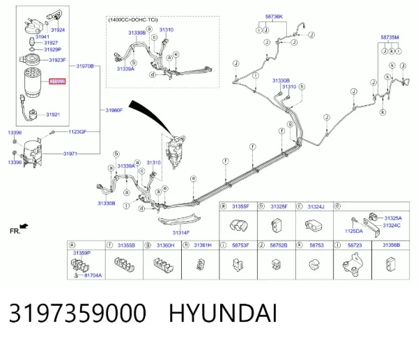 Filtr paliwa 3197359000 Hyundai/Kia