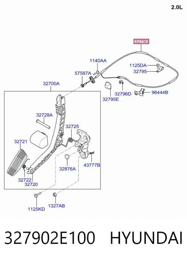 Linka gazu 327902E100 Hyundai/Kia