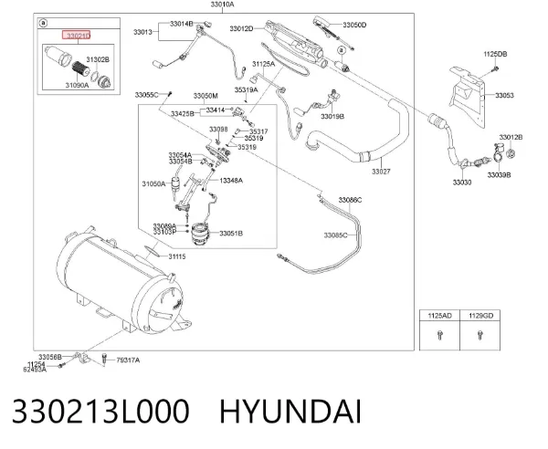 Filtr paliwa 330213L000 Hyundai/Kia