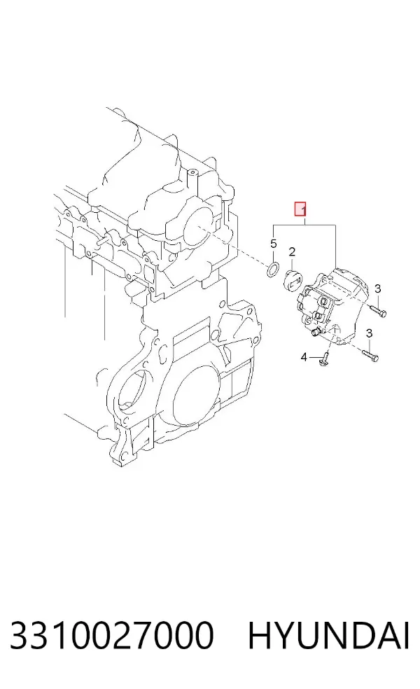 Pompa wtryskowa wysokiego ciśnienia 3310027000 Hyundai/Kia