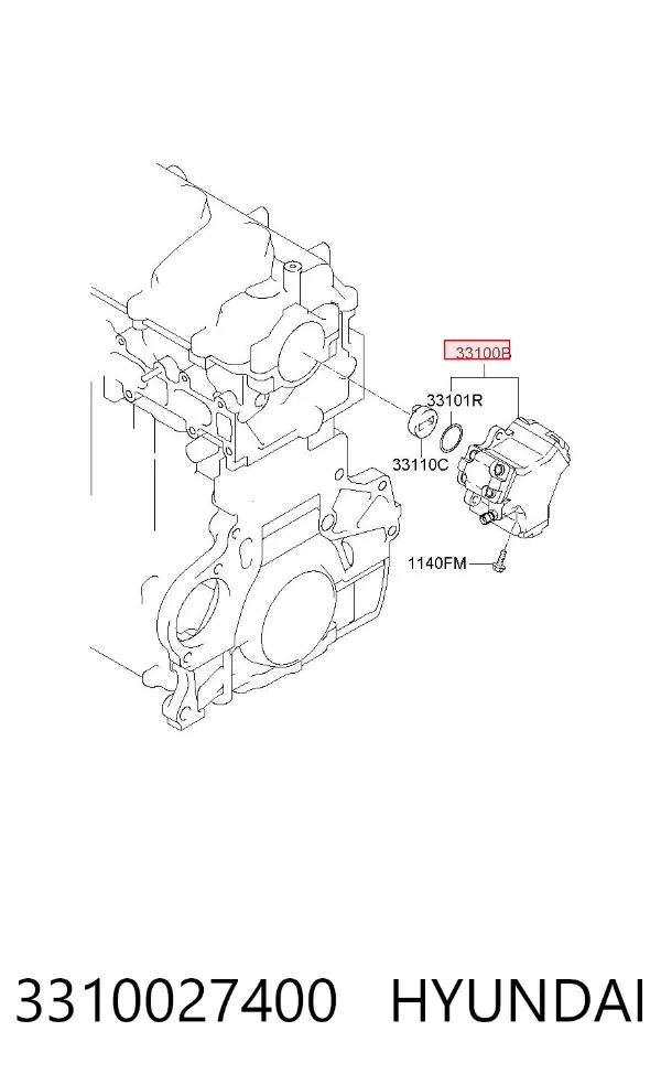 Pompa wtryskowa wysokiego ciśnienia 3310027400 Hyundai/Kia