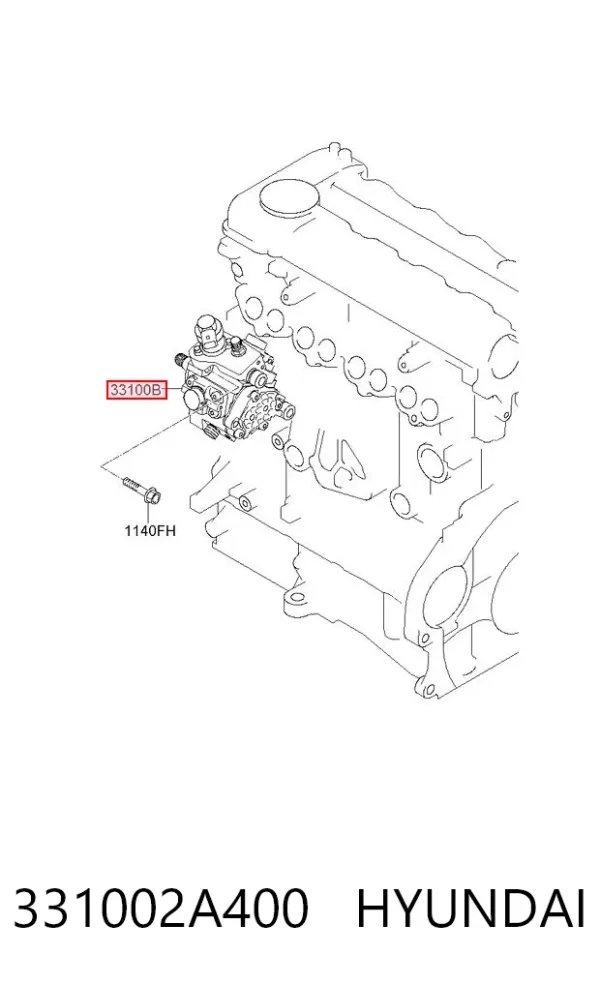 Pompa wtryskowa wysokiego ciśnienia 331002A400 Hyundai/Kia