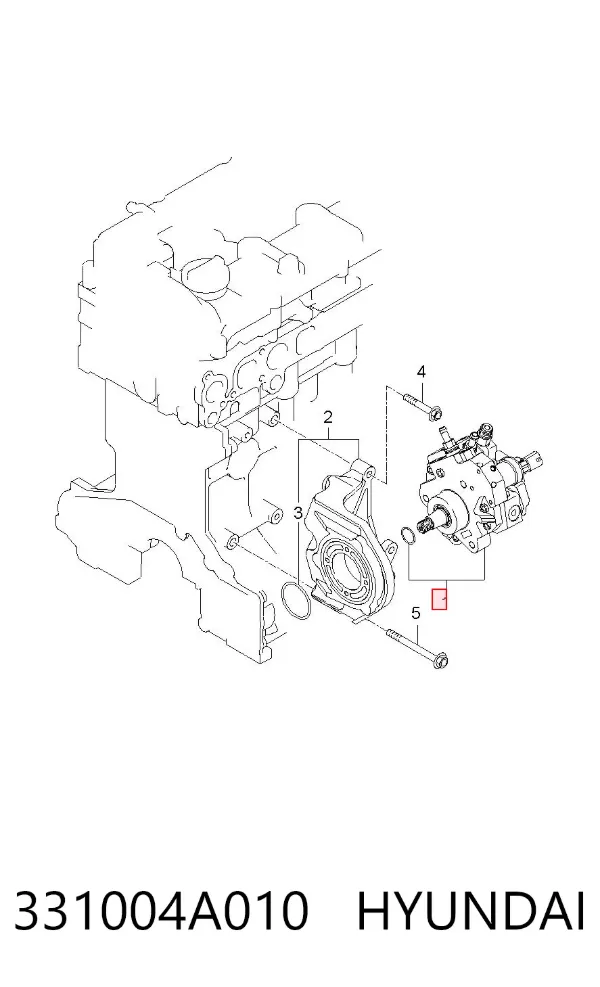 Pompa wtryskowa wysokiego ciśnienia 331004A010 Hyundai/Kia