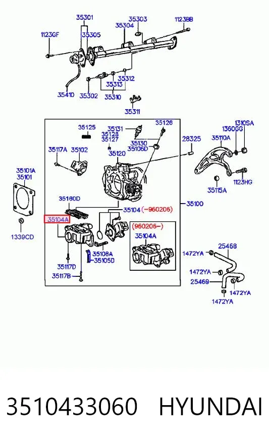 Regulator biegu jałowego 3510433060 Hyundai/Kia