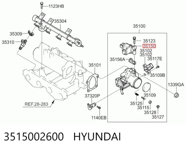 Regulator biegu jałowego 3515002600 Hyundai/Kia