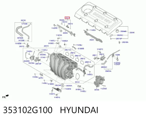 Wtryskiwacz paliwa 353102G100 Hyundai/Kia