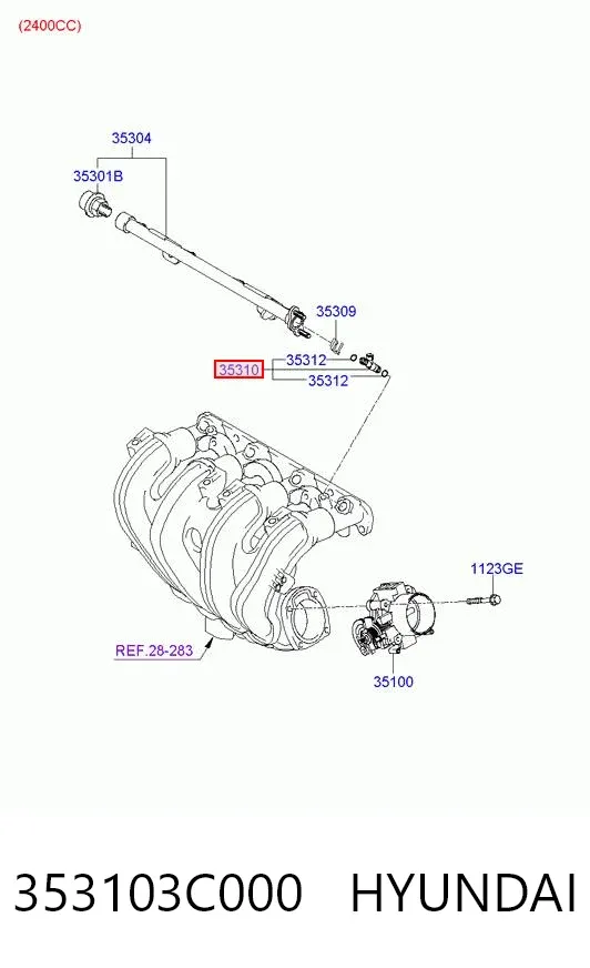 Wtryskiwacz paliwa 353103C000 Hyundai/Kia