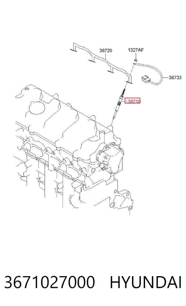 Świeca żarowa 3671027000 Hyundai/Kia