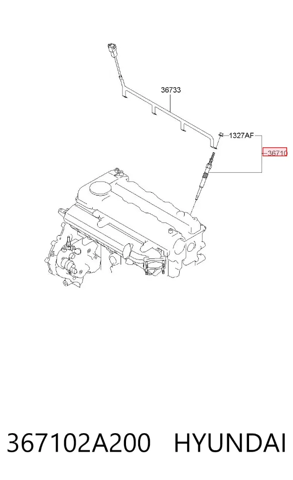 Świeca żarowa 367102A200 Hyundai/Kia