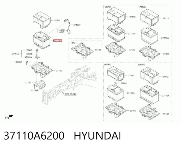 Bateria (akumulator) 37110A6200 Hyundai/Kia
