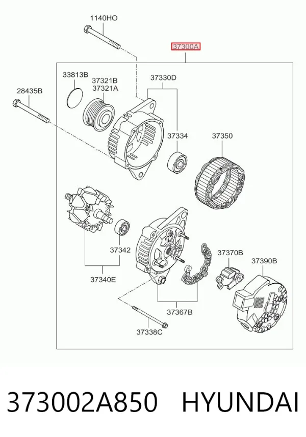 Alternator 373002A850 Hyundai/Kia