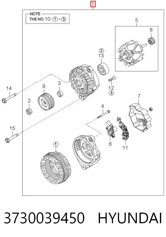 Alternator 3730039450 Hyundai/Kia