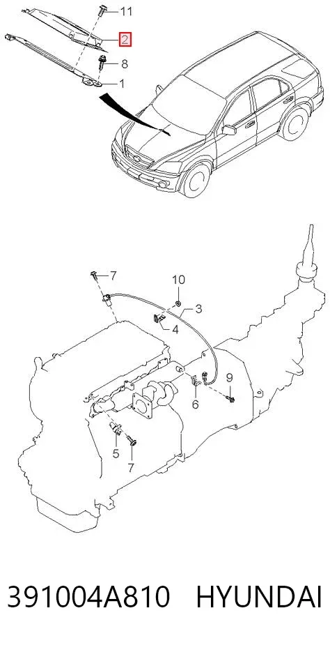 Sterownik silnika 391004A810 Hyundai/Kia