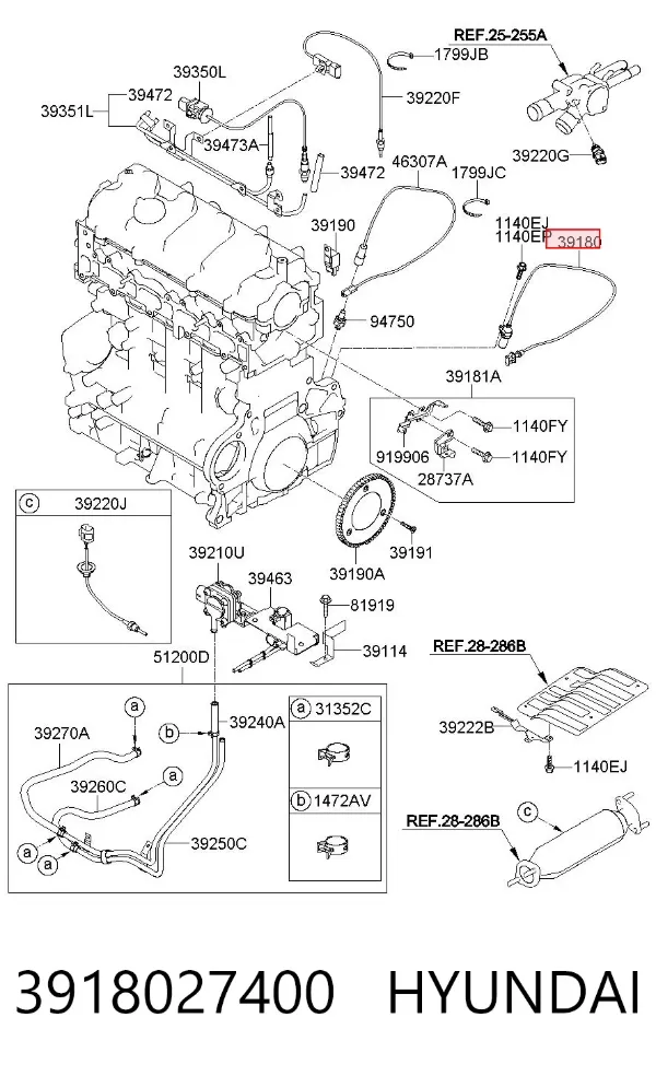 Czujnik położenia wału korbowego 3918027400 Hyundai/Kia