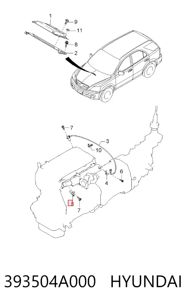 Czujnik położenia wałka rozrządu 393504A000 Hyundai/Kia