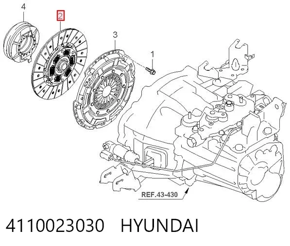 Tarcza sprzęgła 4110023030 Hyundai/Kia